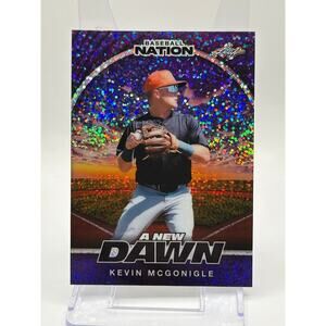 2025 Leaf Baseball Nation Kevin McGonigle New Dawn Purple Sparkle 1/8 SP Tigers
